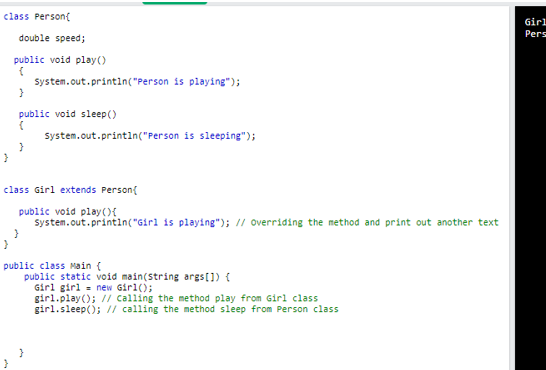 Solved how you would create two instances of the two classes | Chegg.com
