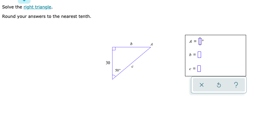 Solved Solve The Right Triangle Round Your Answers To The 9688