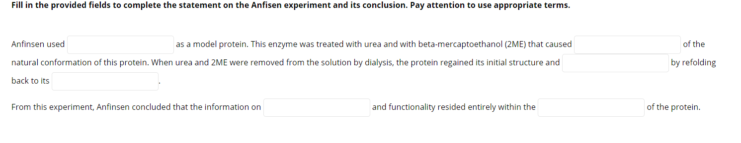 Solved Fill in the provided fields to complete the statement | Chegg.com