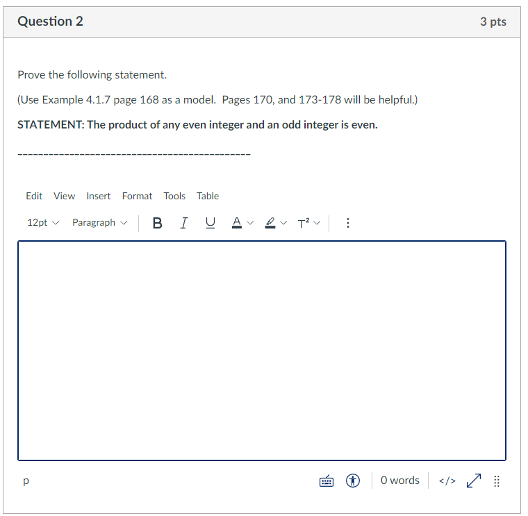 Solved Question 2 3 Pts Prove The Following Statement. (Use | Chegg.com