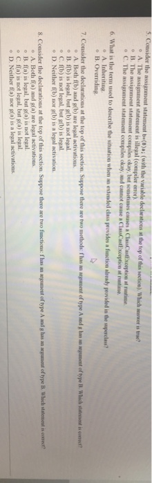 Solved Multiple Choice 1. What Java syntax is used to | Chegg.com