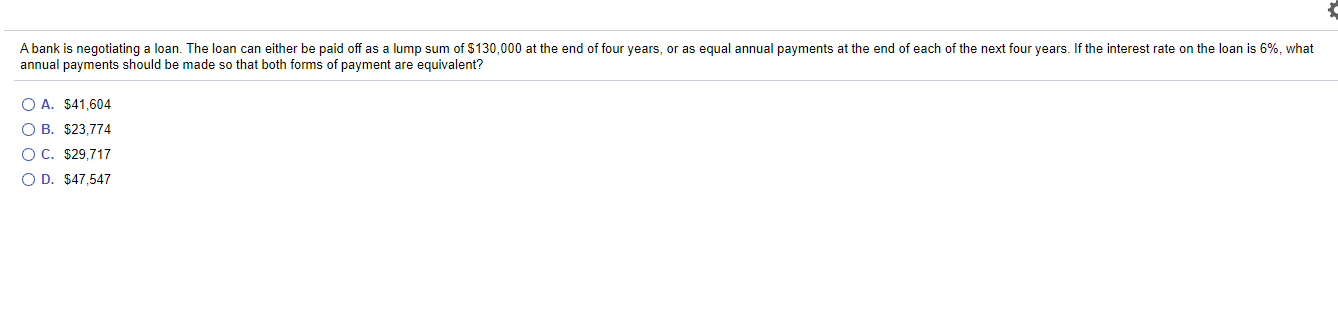 Solved A bank is negotiating a loan. The loan can either be | Chegg.com