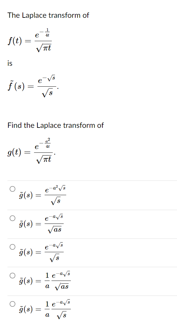 Solved Find the Laplace transform of f(t) = (t? – t) sint. | Chegg.com