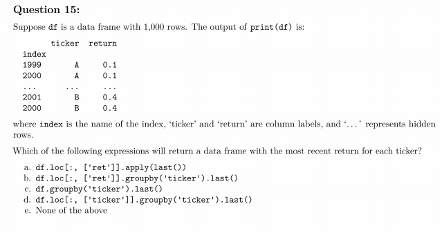 df index = 0