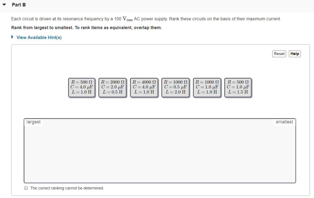 Solved Six series RLC circuits are described below, where R | Chegg.com