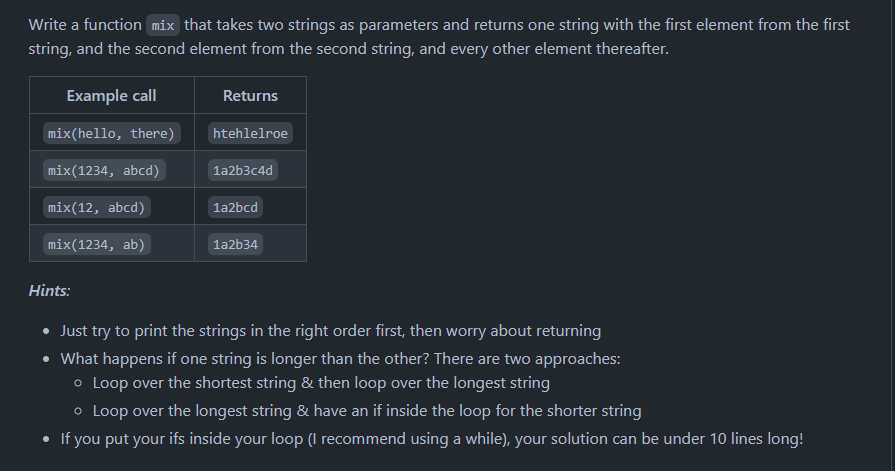 Solved Write a function mix that takes two strings as | Chegg.com
