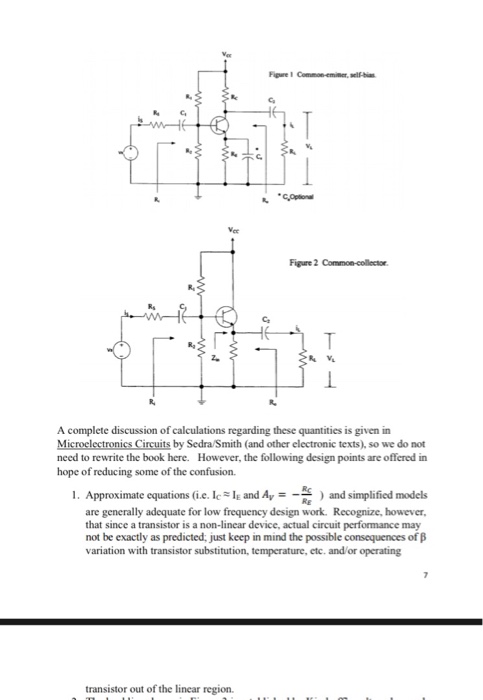 Solved LAB 6 Small Signal Transistor Amplifier Design Circuit Diagram