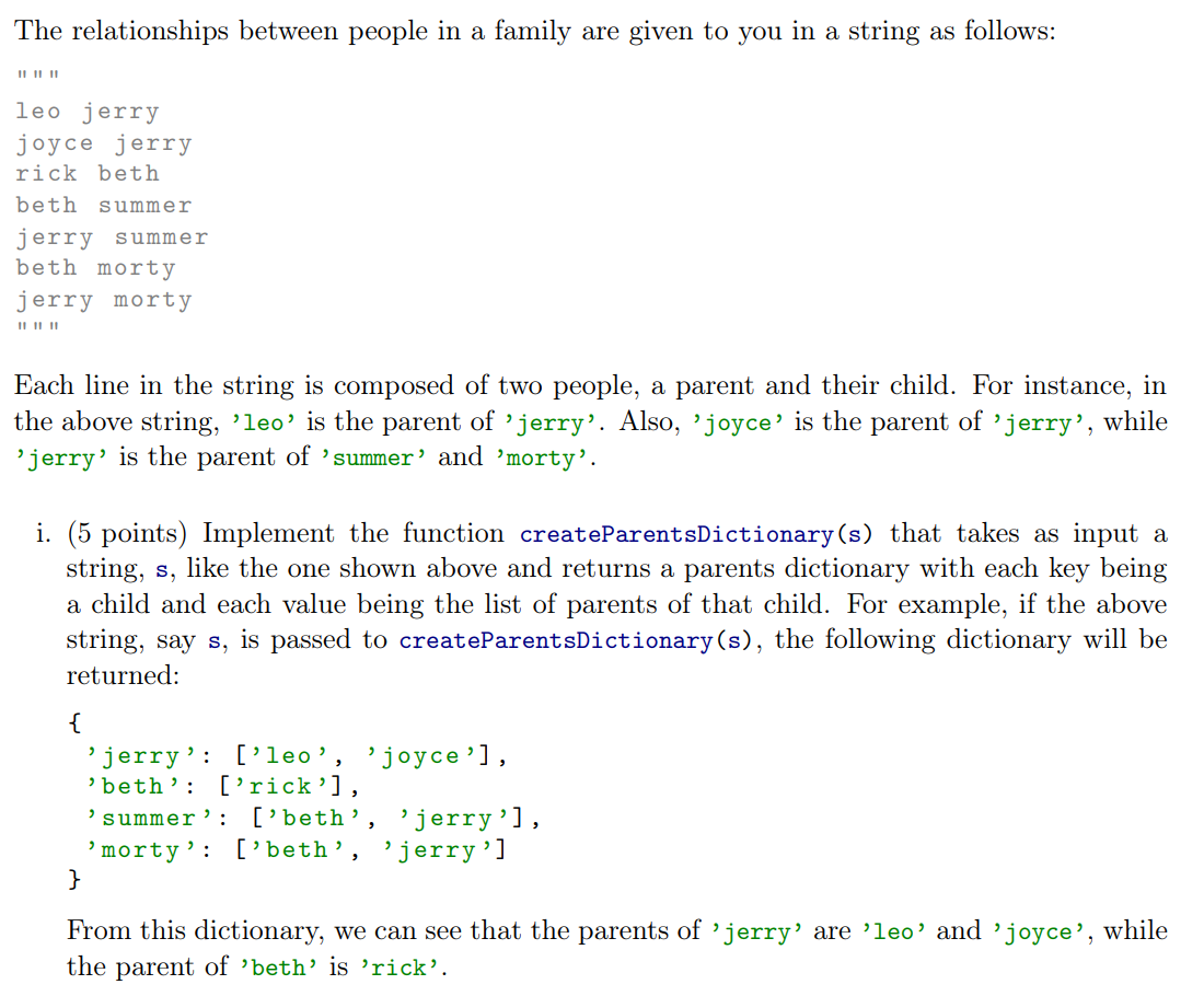 Solved parents.py - E:/parents.py (3.9.0) File Edit Format | Chegg.com