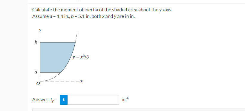 Solved Calculate The Moment Of Inertia Of The Shaded Area | Chegg.com