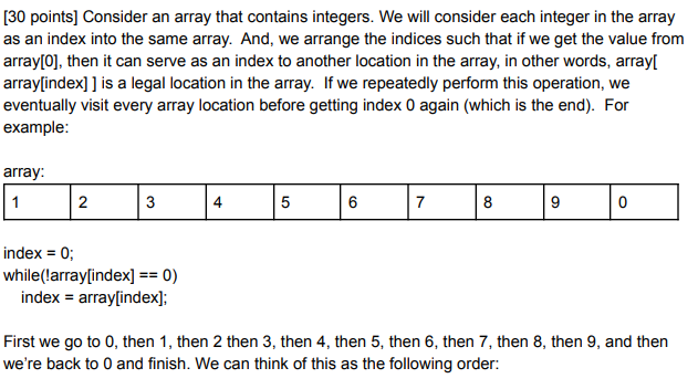 Solved [30 points] Consider an array that contains integers. | Chegg.com