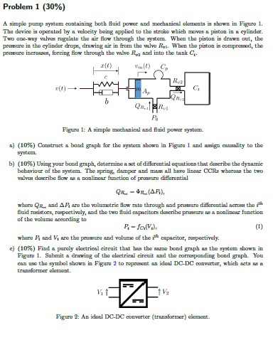 Problem 1 (30%) A Simple Pump System Containing Both | Chegg.com