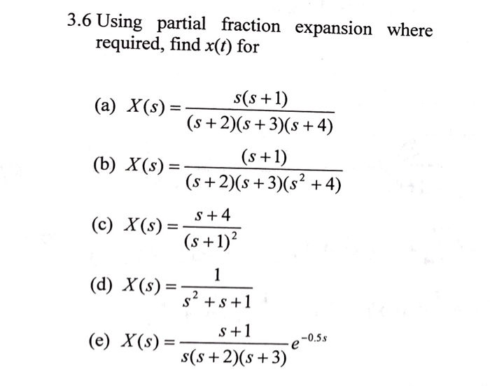 partial fraction expansion