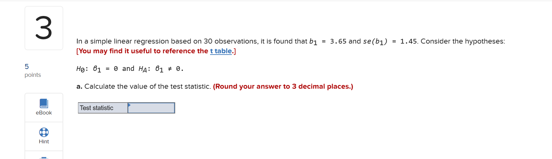 Solved In a simple linear regression based on 30 | Chegg.com