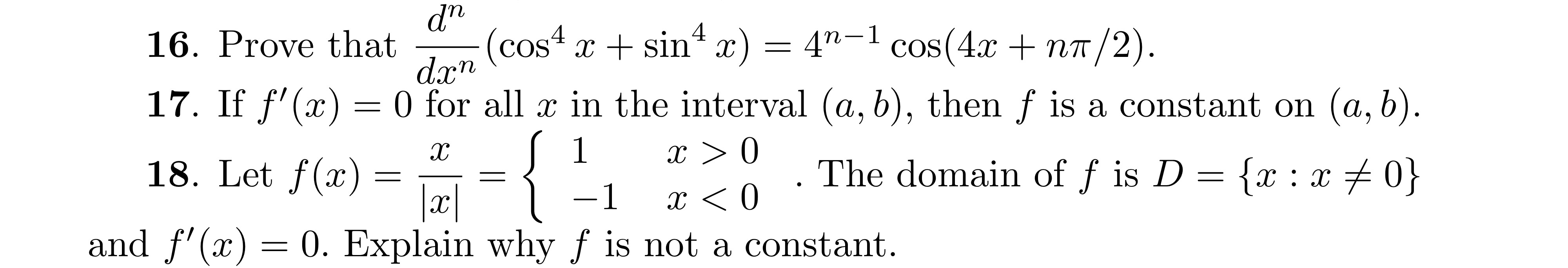 Solved dorn 16. Prove that (cos+ x + sin4 x) = 4n-1 cos(4x + | Chegg.com