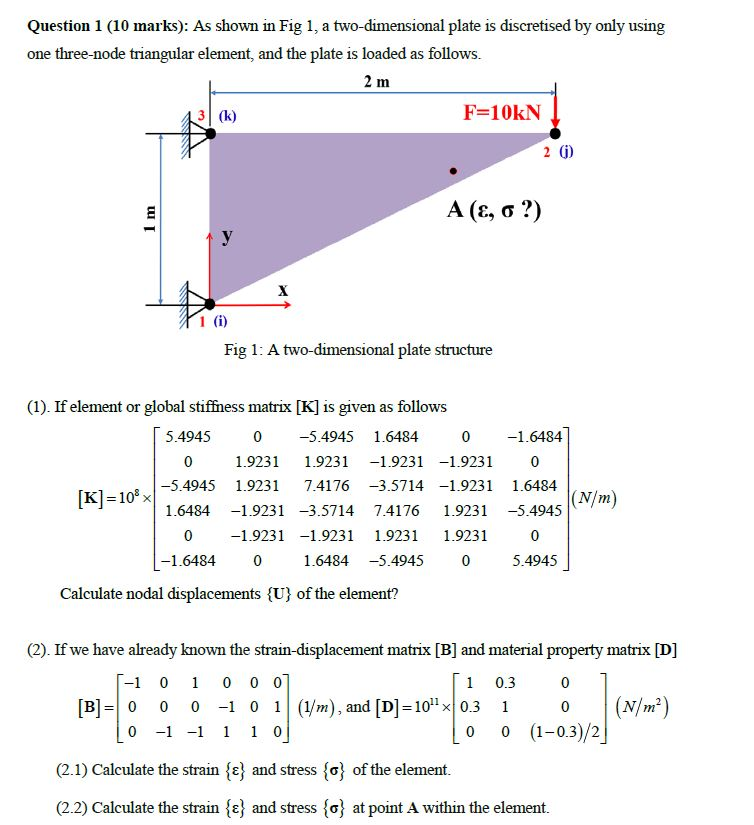 Solved Question 1 (10 marks): As shown in Fig 1, a | Chegg.com