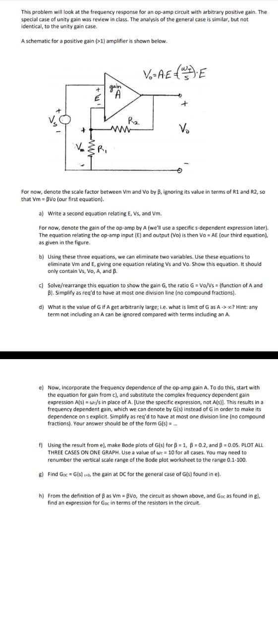 Solved This Problem Will Look At The Frequency Response For | Chegg.com