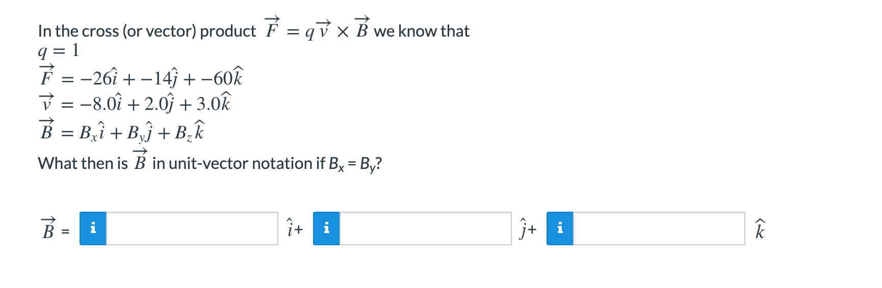 Solved In The Cross Or Vector Product F Qu X B We Kno Chegg Com