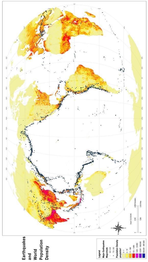 Solved 3. Look at the map on the next page of earthquakes on | Chegg.com