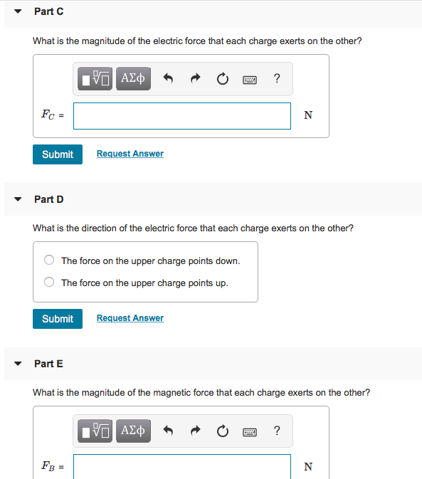 Solved Part C What is the magnitude of the electric force | Chegg.com