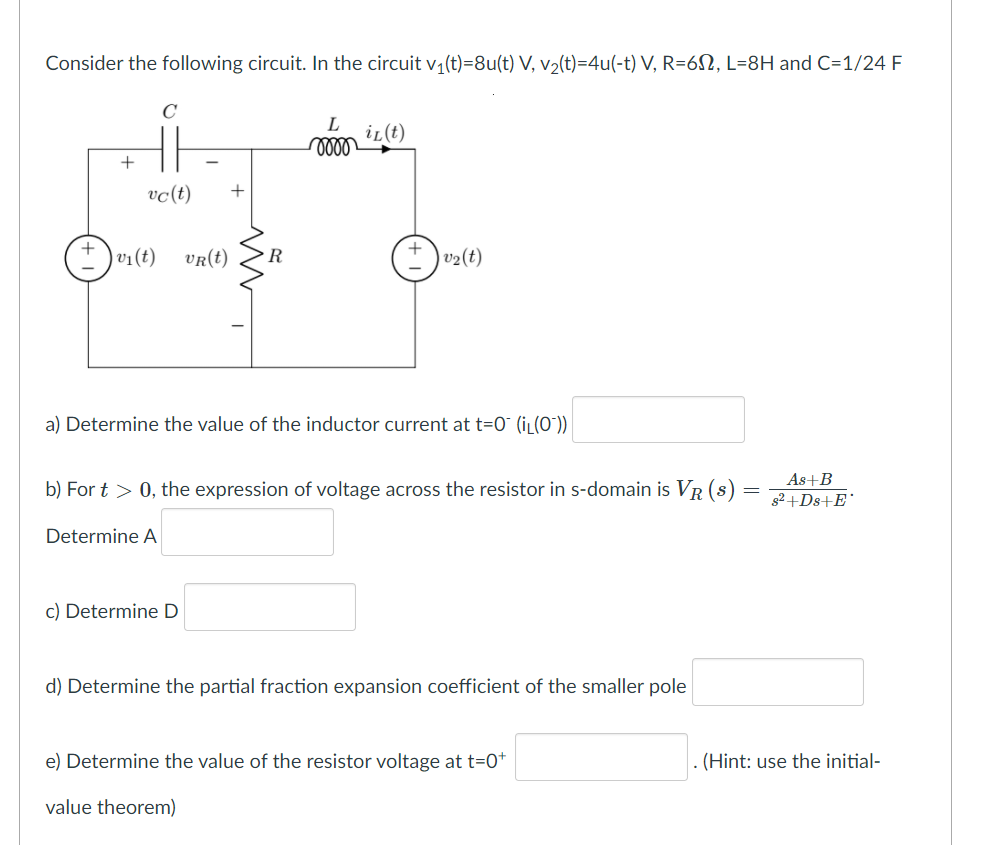 Solved Consider The Following Circuit. In The Circuit | Chegg.com ...