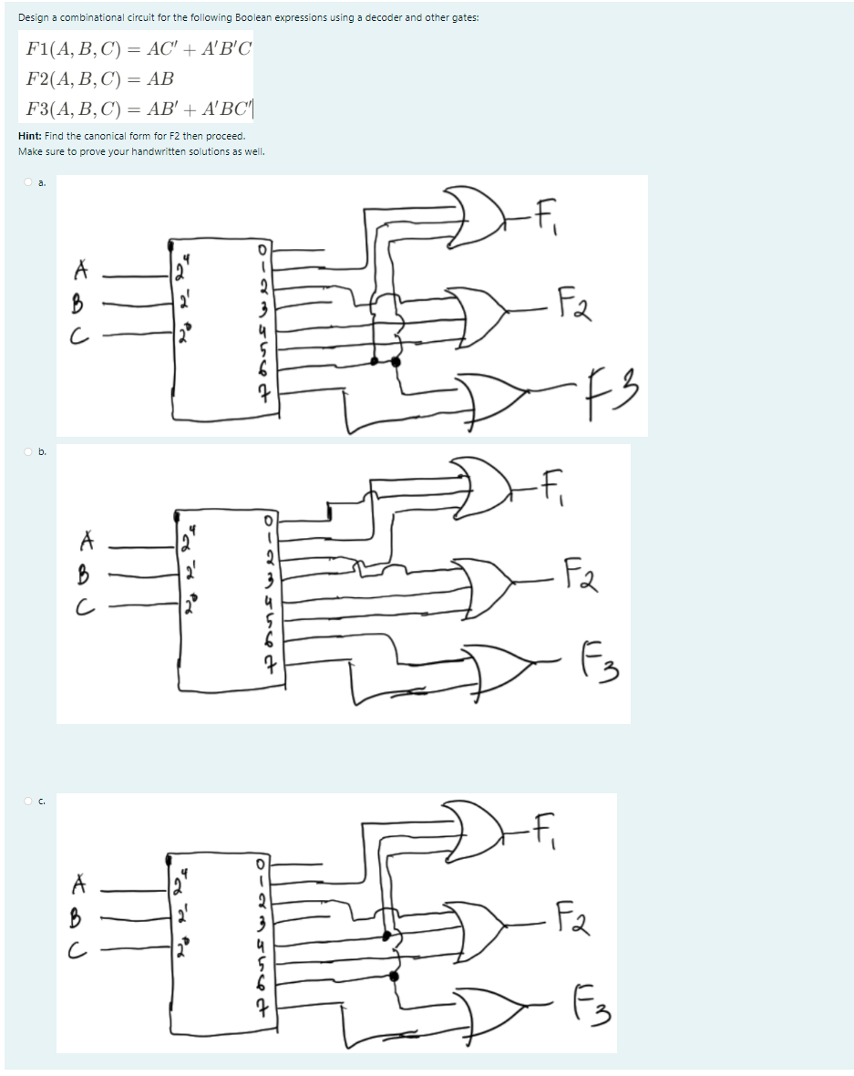 Solved 4) Design a combinational circuit for the following | Chegg.com