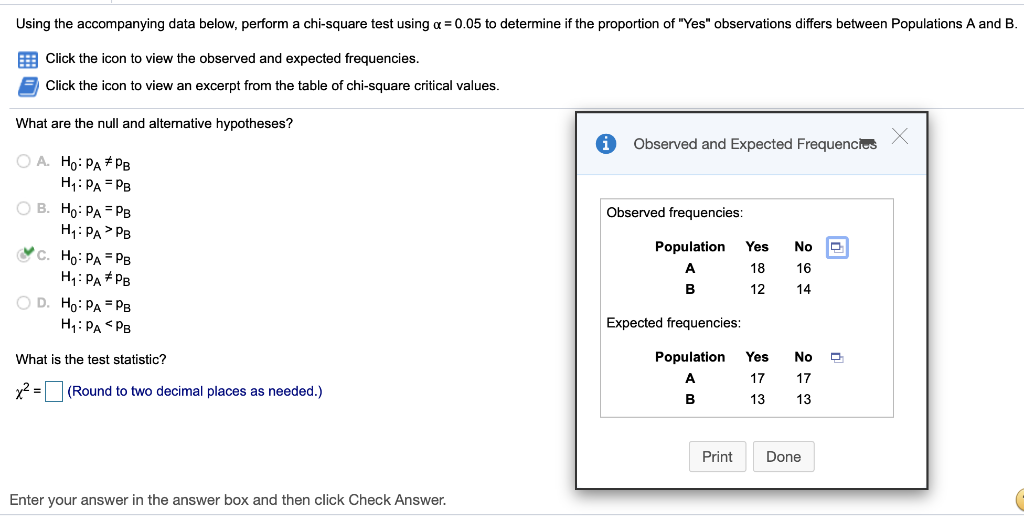 Solved And B. Using The Accompanying Data Below, Perform A | Chegg.com