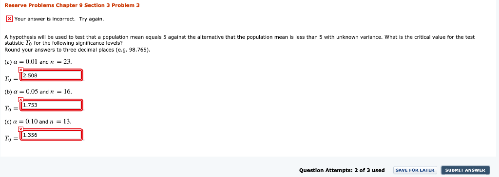 Solved Reserve Problems Chapter 9 Section 3 Problem 3 Your | Chegg.com