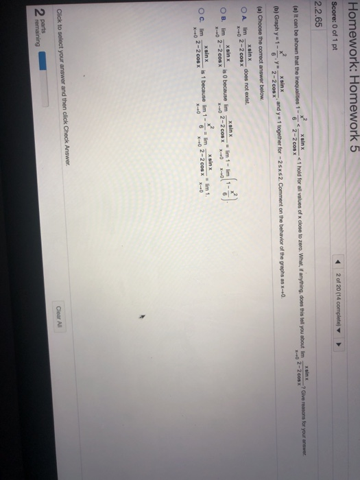 Solved Homework: Homework 5 Score: 0 Of 1 Pt 2.2.65 20120 | Chegg.com