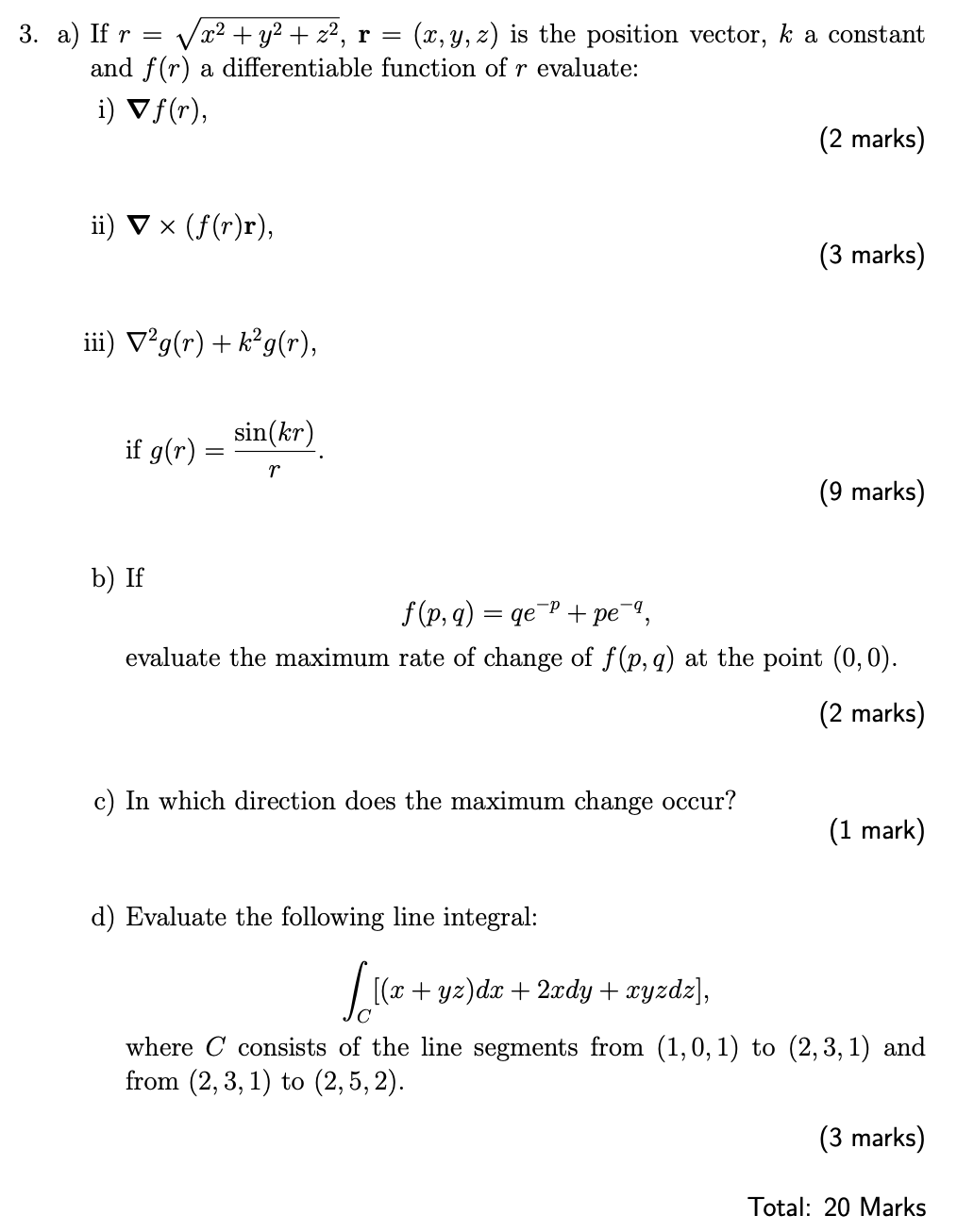 Solved 3 A If R V X2 Y2 Z2 R X Y Z Is The Chegg Com