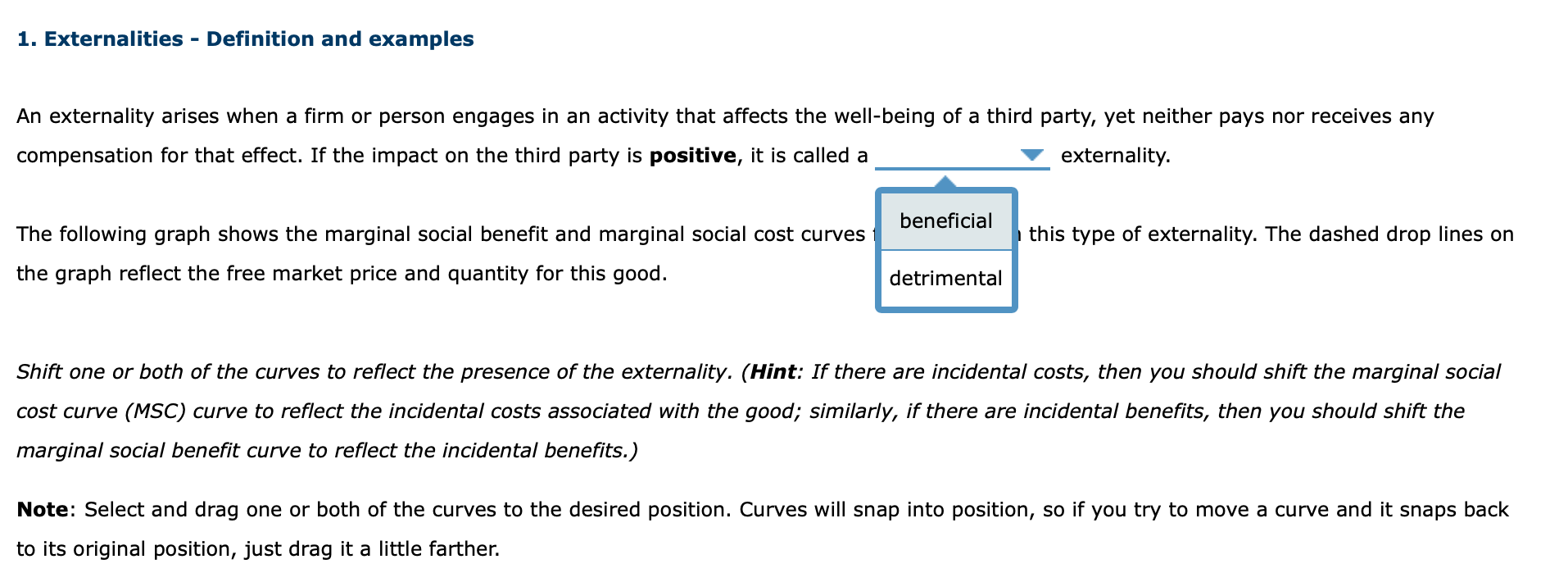 Solved 1. Externalities - Definition and examples An | Chegg.com