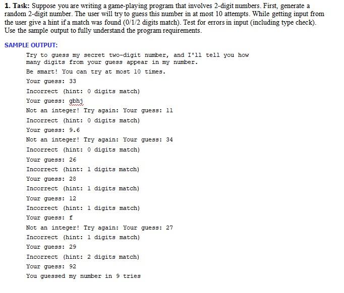 Solved 1 task suppose you are writing a game playing chegg