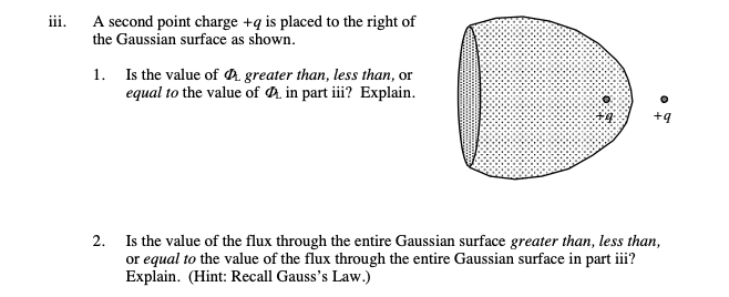 Solved The same closed Gaussian surface, from question 2, is | Chegg.com