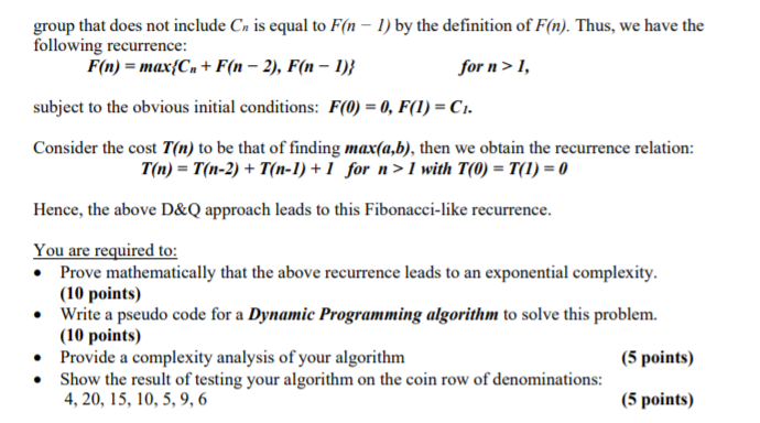 Solved Part (B): Dynamic Programming Problem (B1) (30 | Chegg.com