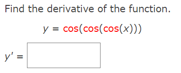 how to find the derivative of cos x