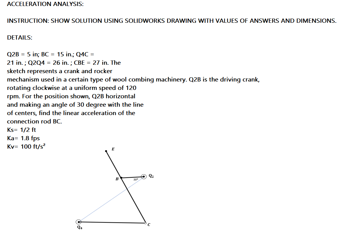 Solved ACCELERATION ANALYSIS: INSTRUCTION: SHOW SOLUTION | Chegg.com