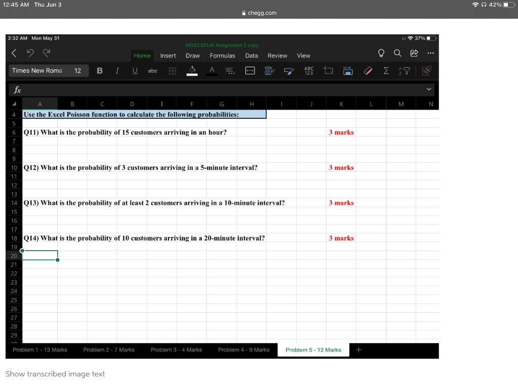 I want this answer in excel with proper formulas | Chegg.com