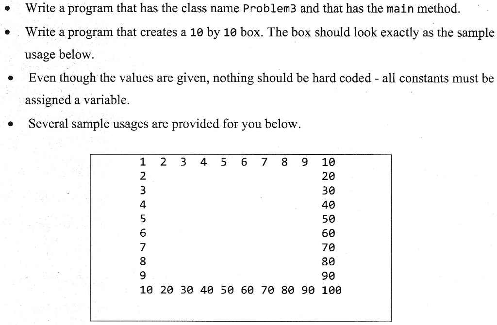 Solved • Write a program that has the class name Problem and | Chegg.com