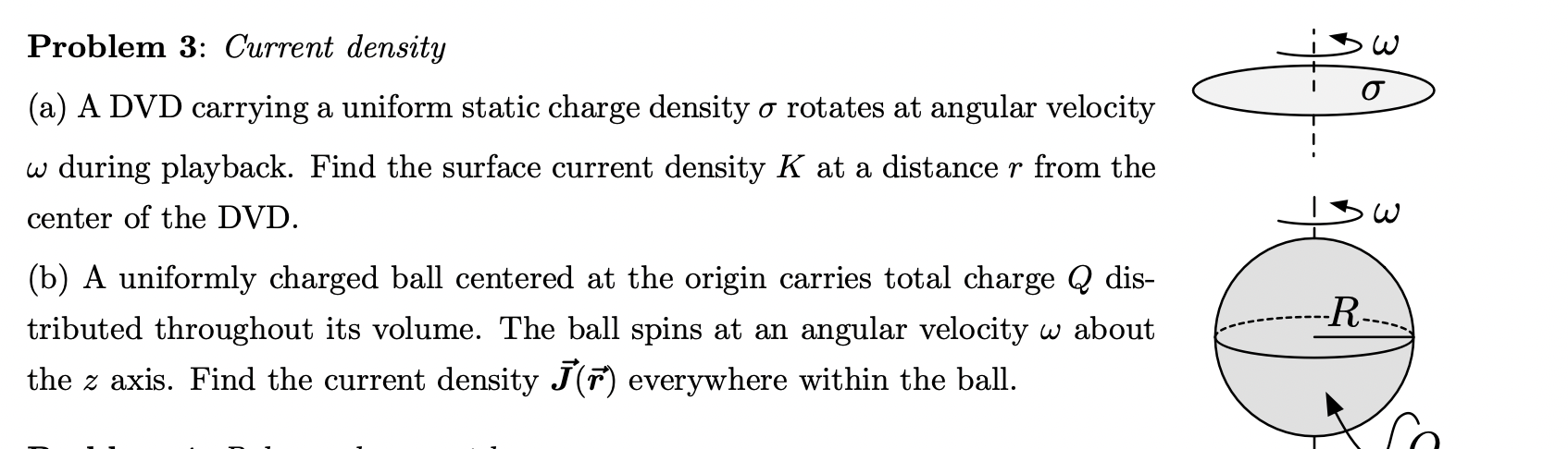 Solved Problem 3: Current density (a) A DVD carrying a | Chegg.com