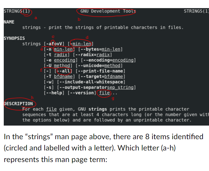 Solved STRINGS(1) GNU Development Tools STRINGS (1) b NAME