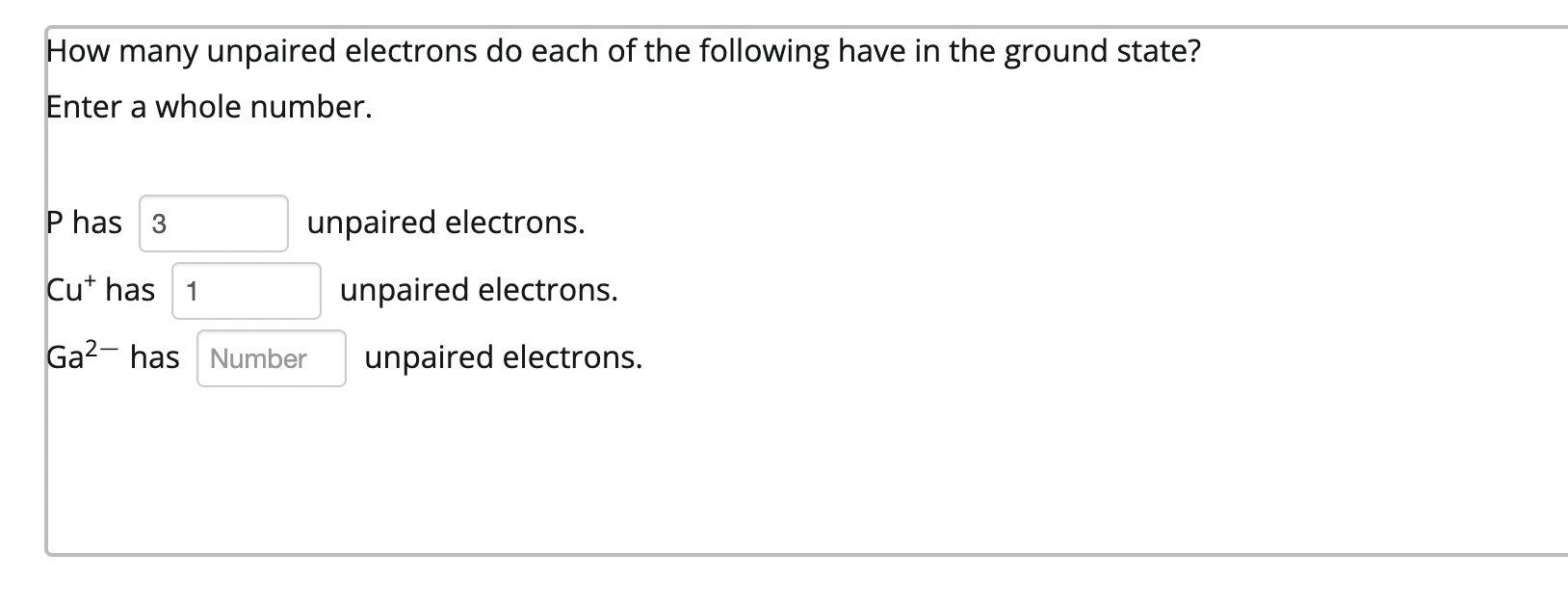 number of unpaired electrons in manganese 3