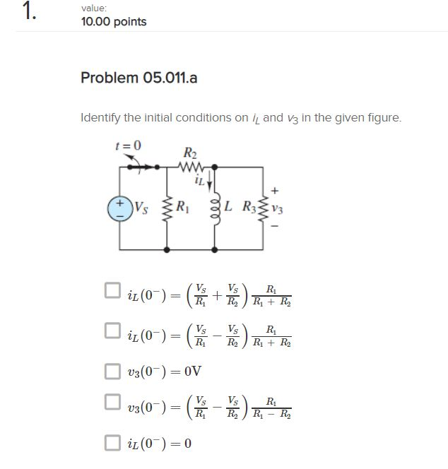 Solved value 10.00 points Problem 05.011.a Identify the | Chegg.com