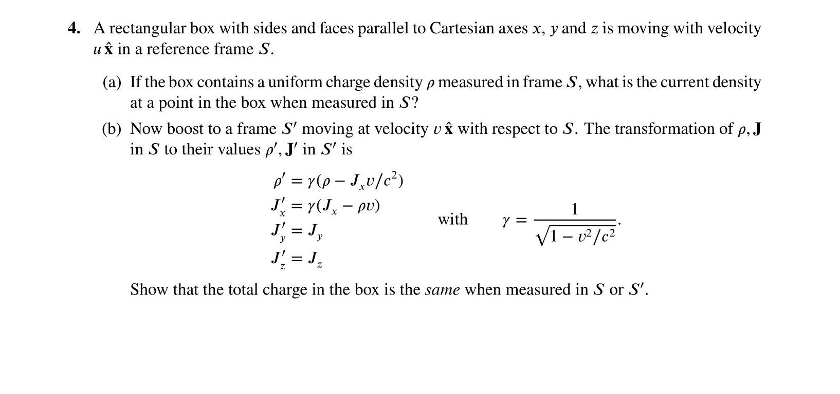 4 A Rectangular Box With Sides And Faces Parallel Chegg Com