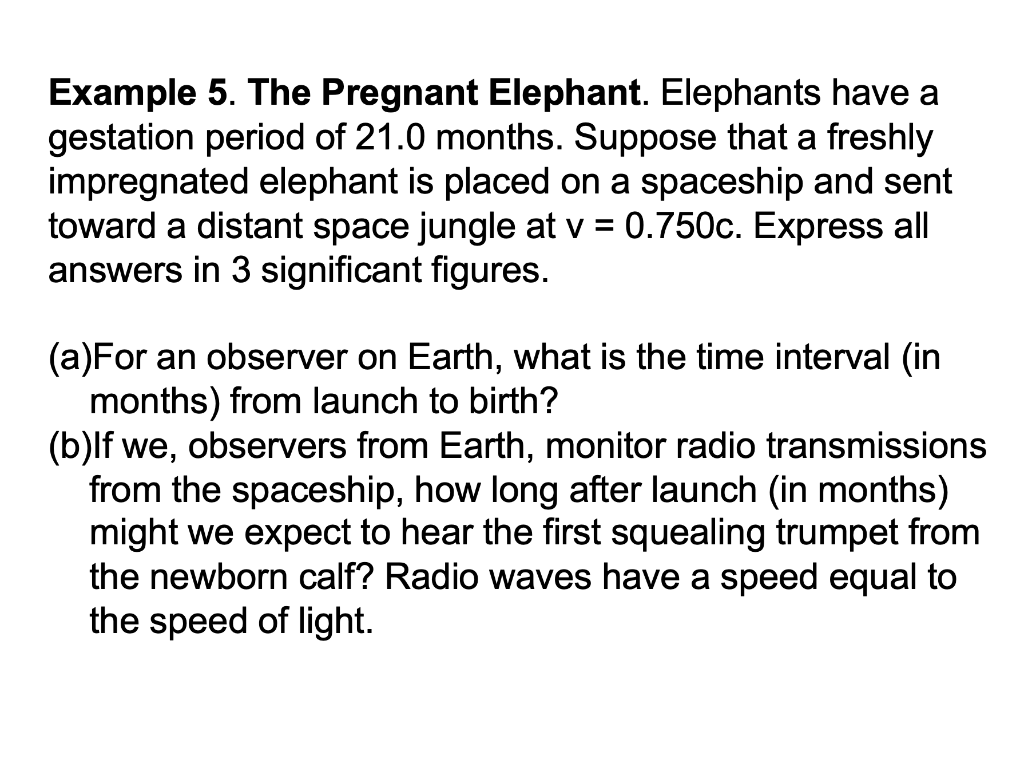 Solved Example 5. The Pregnant Elephant. Elephants have a | Chegg.com