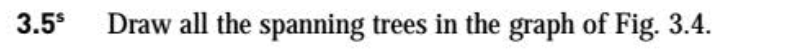 Solved 3.5 Draw all the spanning trees in the graph of Fig. | Chegg.com
