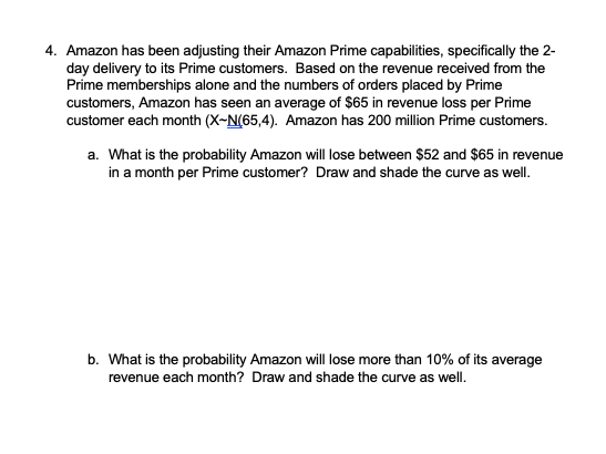 Solved Amazon has been adjusting their Amazon Prime | Chegg.com