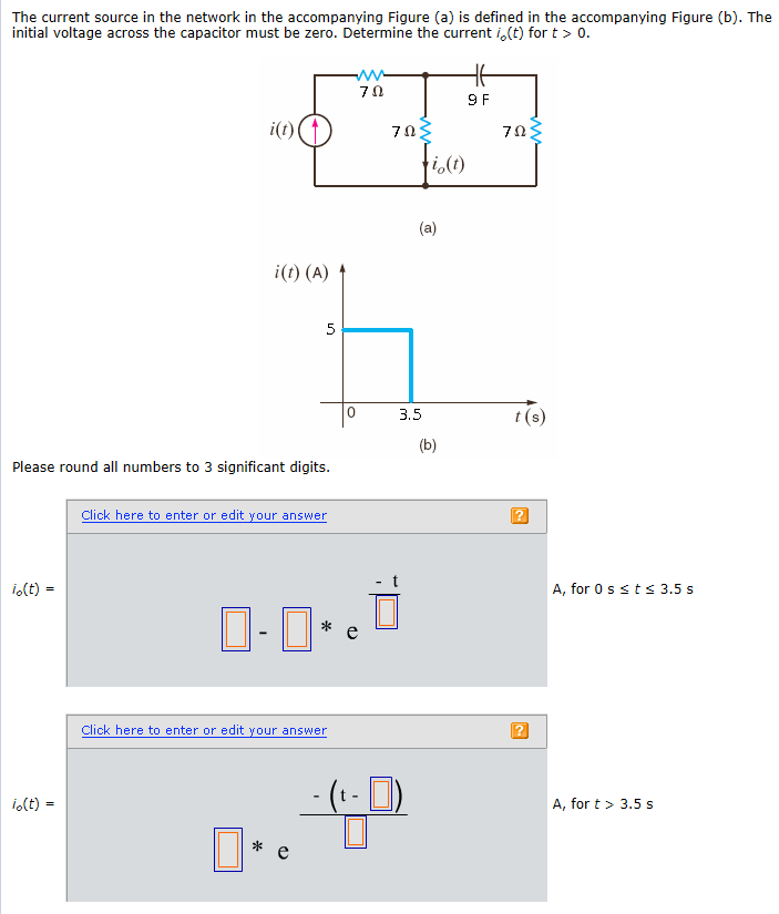 Solved The current source in the network in the accompanying | Chegg.com