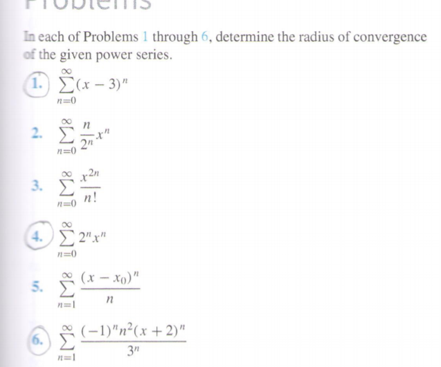 Solved In Each Of Problems 1 Through 6, Determine The Radius | Chegg.com