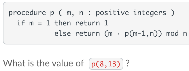 Solved Discrete Math Assume that procedure p is the | Chegg.com