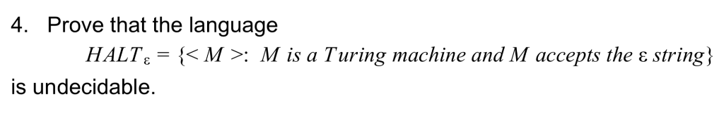 Solved 4. Prove that the languagе string HALT: 3 { : Mis | Chegg.com