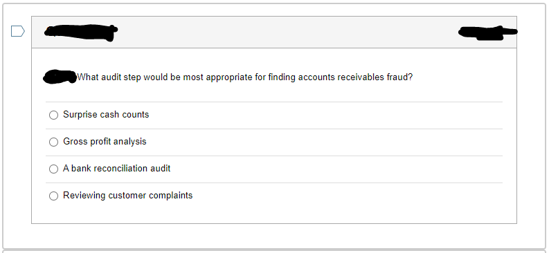 Solved What Audit Step Would Be Most Appropriate For Finding | Chegg.com